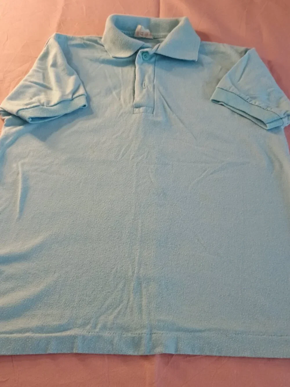 Set of 2 Boy 12 Polo Shirt Cotton Blue Preppy Academy Breathable Minimalist
